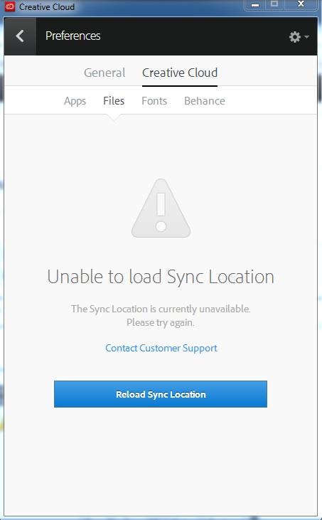 Adobe CC unable to sync.PNG